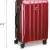 DELSEY Paris Helium Aero Hardside Expandable Luggage with Spinner Wheels, Brushed Charcoal, Checked-Medium 25 Inch - Image 4