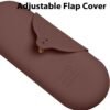 Travel Makeup Brush Holder Cosmetic Brushes Case Travel Essentials Silicone Make up Brush Travel Case Portable Makeup Pouch for Travel (Coffee 1pc) - Image 4
