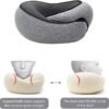 2024 New Neck Pillow, Travel Neck Pillow, 360° Travel Neck Pillows for Airplanes, Neck Pillow for Traveling, Aircraft Memory Foam Travel Neck Pillow (Gray) - Image 4