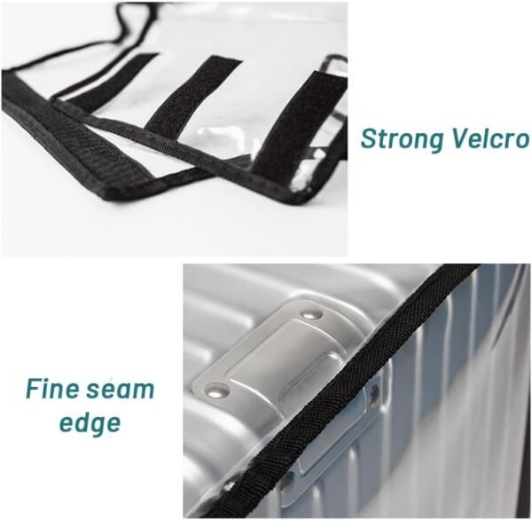 Clear PVC Suitcase Cover - 20 22 24 26 28 30 Inch Waterproof Luggage Protector - Transparent Travel Suitcase Wrap for Wheeled Luggage (26 Inch) - Image 6