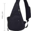 Sling Bag for Women Men, Crossbody Backpack for Hiking Running, Fashionable Mens Fanny Pack Crossbody, Outdoor Crossbody Men's Shoulder Bag,Travel Essentials Mens Bags Crossbody (Black) - Image 2
