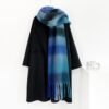 Women Scarf Winter Big Colorful Checked Thick Warm Wrap Scarves Casual Tassel Blanket Scarf Stylish Plaid Design - Image 3