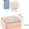 Mini Jewelry Travel Case,Small Jewelry Box,Traveling Jewelry Organizer,Portable Jewellery Storage Holder for Rings Earrings Necklace Bracelet Bangle for Girls Women(Pink - 1 pack) - Image 5