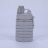 Collapsible Water Bottle for Adults, Boys, Students, Kids, Reusable Silicone Foldable Water Bottles for Travel Camping Hiking, Portable Sports Water Bottle, Gray - Image 7