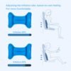 Inflatable Travel Nursing Waist Pillow, Blow Up Lumbar Body Back Support Pillow for Airplane Long Flight Journey Travel Airplane/Car/Bus/Train/Office (Silver Grey) - Image 4