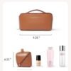 EACHY Travel Makeup Bag,Large Capacity Cosmetic Bags for Women,Waterproof Portable Pouch Open Flat Toiletry Bag Make up Organizer with Divider and Handle - Image 6