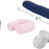 Twist Memory Foam Travel Pillow - Cotton Cover - Travel Bag Included - Adjustable, Bendable Pillow for Neck, Head, Chin, Lumbar and Leg Support (Light Gray) - Image 3