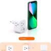 【2-Pack】 European Travel Plug Adapter, International Power Plug Adapter with 3 Outlets 3 USB Charging Ports(2 USB C), Type C Plug Adapter Travel Essentials to Most Europe Spain Italy France Germany - Image 3