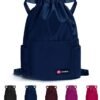 ZOORON Waterproof Drawstring Gym Backpack Bag for Men & Women, Sport Gym Sack Mini Travel Daypack