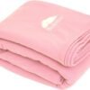 BlueHills Travel Blanket Pillow Compact Lightweight Pocket Size Airplane Traveling Essential Flight Trip Throw in Bag Portable Case Plane Accessory Pink L02 - Image 9