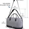 Inspack Duffel Bag with Shoe Compartment for Men/Women, 45L Gym Sports Bags with Trolley Sleeve, 22x14x9 Carry on/Weekender/Travel Tote/Duffle/Overnight Bag（Grey） - Image 2