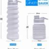 Nefeeko Collapsible Water Bottle, 26oz Silicone Foldable Water Bottles Leakproof BPA Free Travel Water Bottles with Carabiner, Portable Sport Water Bottles for Camping,Hiking Outdoor Indoor Sport - Image 2