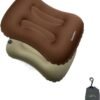 CONDIBRO outdoor inflatable pillow, portable sleeping tool for travel, office nap, lunch break, airplane pillow, chair backrest, waist cushion (Brown)