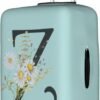Travel Luggage Cover Spandex Blue Suitcase Protector Bag,Black Letter Z Boho Floral Flowers Leaves Anti-Scratch Washable Baggage Covers For Wheeled Suitcase Kid Adult,M (For 22-24 Inch Luggage) - Image 2