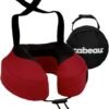 Cabeau Evolution S3 Travel Neck Pillow Memory Foam Neck Support, Adjustable Clasp, and Seat Strap Attachment - Comfort On-The-Go with Carrying Case for Airplane, Train, and Car (Cardinal Red)