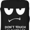 Luggage Covers Don't Touch My Suitcase Luggage Protector, Funny Big Eyes Angry Face Black and White Travel Suitcase Cover Elastic Washable Baggage Case Covers for Suitcase 22-24 Inch