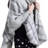 Women's Plaid Scarf Blanket Wrap Oversized Chunky Scarves Tartan Shawls - Image 4