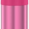 THERMOS FUNTAINER Water Bottle with Straw - 12 Ounce, Pink - Kids Stainless Steel Vacuum Insulated Water Bottle with Lid