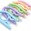 10 Pcs Travel Hangers - Cruise Ship Essentials Portable Folding Clothes Hangers Travel Accessories Foldable Clothes Drying Rack for Travel (Colorful 10pcs)