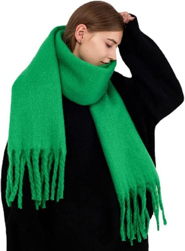 Big Chunky Plaid Scarf Colorful Checked Oversized Thick Scarves Soft Large Cashmere Wool Winter Warm Blanket Women