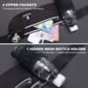 Peicees Fanny Pack with Water Bottle Holder Waist Bag for Men Women Water Resistant Lightweight Reflective Adjustable Running Belt Headphone Bag Travel Pocket for Outdoor Camping Fitness Hiking - Image 3