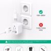 European Travel Plug Adapter, 2 Pack Foldable International Power Plug Adapter with 2 AC Outlets 3 USB Charging Ports(2 USB C), Type C Plug Adapter Travel Essentials - Image 6