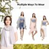 OHRAIN Sun Shawl UV Sun Protection UPF 50+ Beach Travel Scarf Wrap Summer Swimsuit Cover Up Cooling Blanket - Image 3