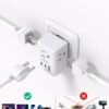2 Pack European Travel Plug Adapter, International Power Plug Adapter with 3 Outlets 3 USB Charging Ports(2 USB C), Type C Plug Adapter Travel Essentials to Most Europe EU Spain Italy France Germany - Image 4