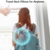 Inflatable Travel Pillow, Multifunction Travel Neck Pillow with Super Soft Slipcover, Comfortably Supports Head and Chin for Airplane, Car, Trains, Bus and Office(Grey) - Image 4