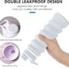 Nefeeko Collapsible Water Bottle, 26oz Silicone Foldable Water Bottles Leakproof BPA Free Travel Water Bottles with Carabiner, Portable Sport Water Bottles for Camping,Hiking Outdoor Indoor Sport - Image 3