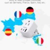 European Travel Plug Adapter for International, Italy Spain Power Adapter, 2 Outlets 2 USB C Ports, Type C Adapter Travel Cruise Essentials for Amercian US to Most Europe France Germany EU, 2 Pack - Image 6