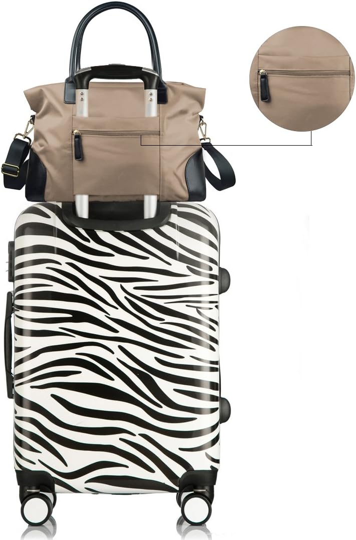 ECOSUSI Duffle Bag Weekender Bag Nylon Overnight Bag Travel Tote Carry On Bag with Trolley Sleeve for Travel, Sports - Image 5