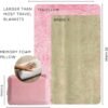 Travel Pillow and Blanket Set - 4-in-1 Ultimate Travel Kit with Memory Foam Pillow, Travel Blanket, Sleep Mask, and Earplugs-Ultimate Comfort and Coziness for Your Journeys - Pink - Image 3