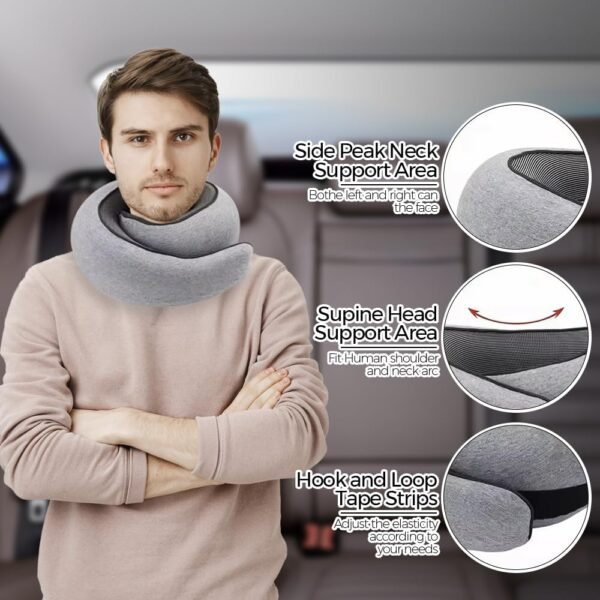 Memory foam neck pillow for travel - Image 2