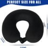 SAIREIDER Travel Pillow 100% Pure Memory Foam Travel Neck Pillow, Airplane Pillow for Traveling、Car、Home、Office，Washable Cover（Black） - Image 6