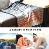 forestfish Fleece Throw Blanket Cozy Soft Portable Travel Blanket Compact for Long Car Airplane Train Rides 60" x 40", Orange - Image 3