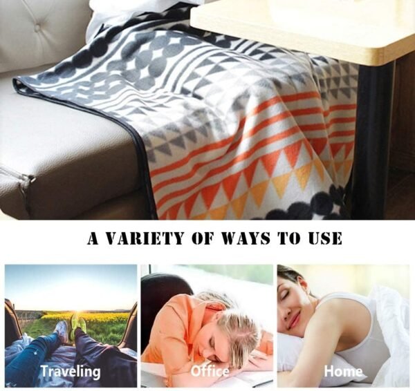 forestfish Fleece Throw Blanket Cozy Soft Portable Travel Blanket Compact for Long Car Airplane Train Rides 60" x 40", Orange - Image 3