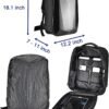 Hardshell Backpack Flat Opening with Charging Port, Chest Strap, Luggage Trolley Strap, Expandable(26-40L) Fit Laptop Full Helmet Motorcycle Travel Business - Image 8