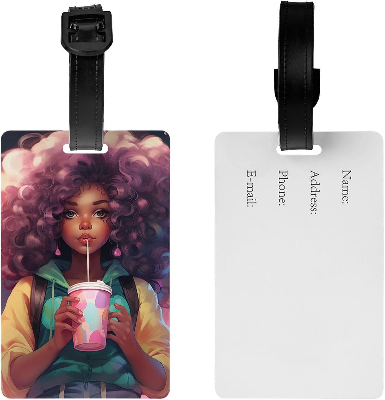 Travel Luggage Cover Suitcase Protector African American Woman Elastic Protective Washable Luggage Cover Anti-Scratch Suitcase Cover For 18-32 Inch -M - Image 2