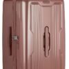 Traveler's Choice Ultimax II 26" Medium Trunk Spinner Luggage, Tie Down Straps, Pink Rose, Checked Inch
