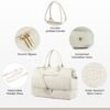 LOVEVOOK Weekender Travel Bags for Women,Large Carry on Duffle Bag with Shoe Compartment,Overnight Bag with Toiletry Bag,Hospital Bag for Labor Delivery,Gym Tote Bag 3 Pcs Set - Image 5