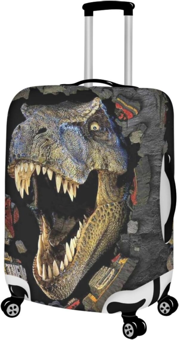 Mumeson 3D Dinosaur T-Rex Travel Suitcase Cover Protector Elastic Cover Anti-scratch Suitcase Cover Case Fit Baggage Size 22 23 24 25 Inch - Image 2