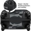 Army Camouflage Luggage Suitcase Covers Elastic Washable Black And Grey Camo Luggage Protector Travel Suitcase Protective Cover For Kid And Adult, Xl (Fit 30-32 Inch Luggage) - Image 5