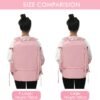 Beraliy Large Travel Backpack for Women, Personal Item Bag Airline Approved, Carry On Luggage, 17.3 inch Laptop Backpack, Waterproof Backpack,Hiking Backpack, Pink - Image 9