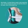 Inflatable Travel Nursing Waist Pillow, Blow Up Lumbar Body Back Support Pillow for Airplane Long Flight Journey Travel Airplane/Car/Bus/Train/Office (Silver Grey) - Image 2