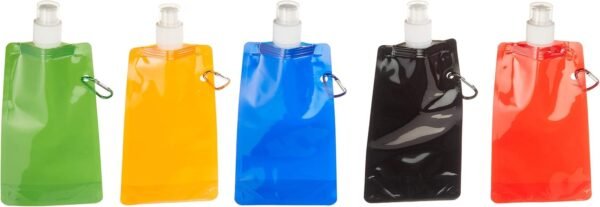 Funiverse Bulk 20 Pack 16 oz Collapsible Water Bottle Assortment - 5 Color Party Favors and Travel Water Bottles