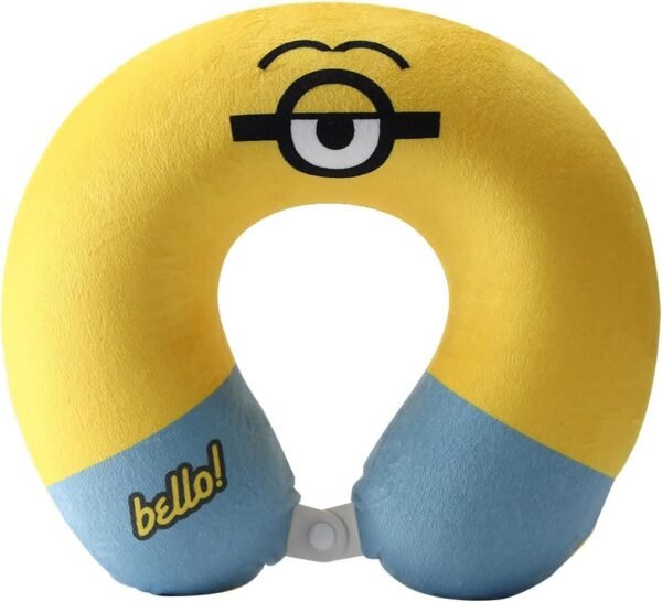 MINISO Minions Collection Travel Pillow-Creative Image Memory Foam Pillows,-Yellow Cute Portable Neck Pillow-Airplane Pillow is Suitable for Work, Rest, Home, Train, Car-Minion with one Eye