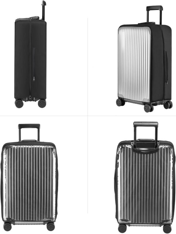 Transparent PVC Suitcase Cover, No Disassembly Required Clear Luggage Protector Suitcase Cover, Waterproof Travel Wrap Luggage Cover Protectors, Luggage Bag for Hard Cover Suitcase - Image 2