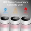 Personalized 16oz Initial Water Bottle,Smart Sport Water Bottle with LED Temperature Display,Customized Letter Coffee Thermos,Travel Coffee Mug (A) - Image 4