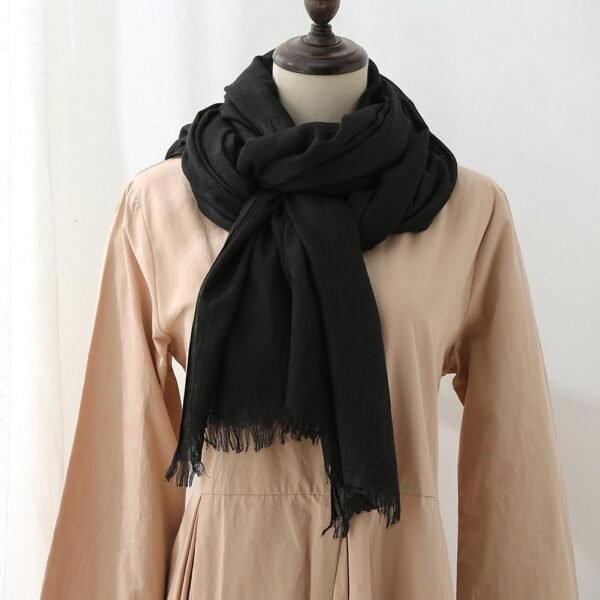 Harewom Lightweight Linen Feeling Shawl Wraps for Women Dressy Travel Gauze Summer Scarfs for Evening Dresses - Image 2